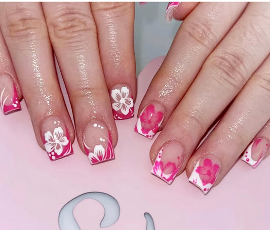 Pink Short Press On Nails