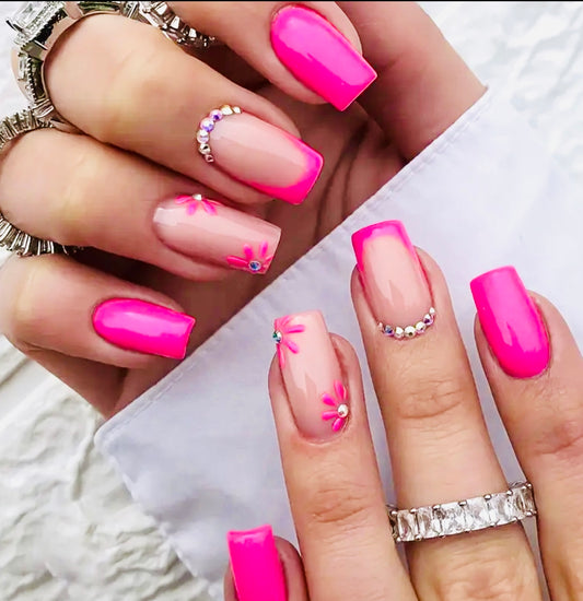 Pink Short Press On Nails