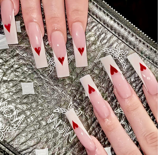 Valentine’s Day Design Long Press On Nails