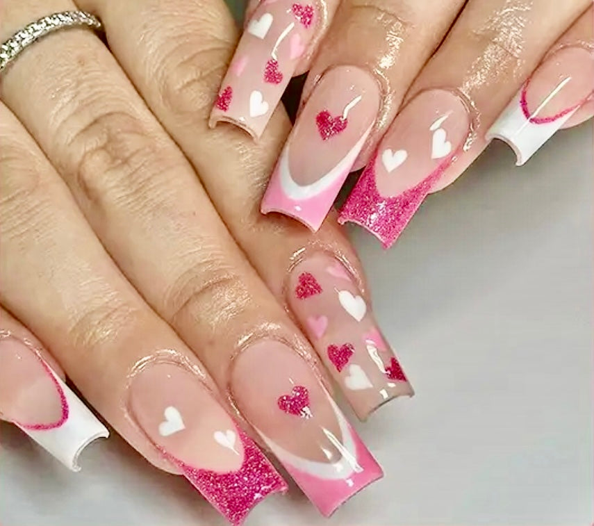 Valentine’s Day Design Medium/Long Press On Nails